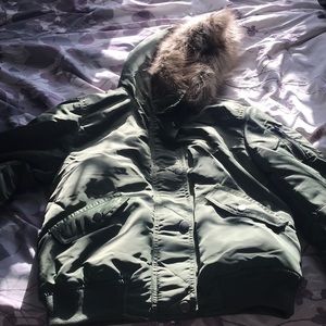 Winter bomber coat